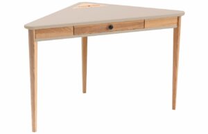 B&eacute;žov&yacute; lakovan&yacute; rohov&yacute; pracovn&iacute; stůl RAGABA ASHME 114 x 61 cm