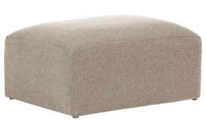 B&eacute;žov&yacute; l&aacute;tkov&yacute; taburet Kave Home Blok 90 x 70 cm