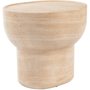 B&eacute;žov&yacute; mramorov&yacute; odkl&aacute;dac&iacute; stolek ZUIVER NOBLE 42 x 50 cm