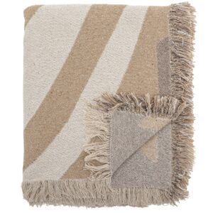 B&eacute;žov&yacute; pl&eacute;d Bloomingville Orinoco 160 x 130 cm