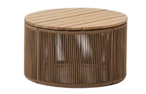 B&eacute;žov&yacute; zahradn&iacute; stolek Kave Home Dandara 60 cm