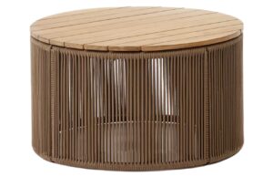 B&eacute;žov&yacute; zahradn&iacute; stolek Kave Home Dandara 70 cm