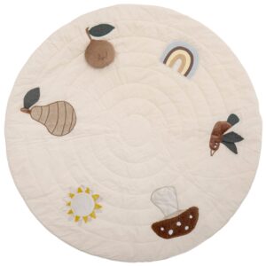 B&iacute;l&aacute; bavlněn&aacute; hrac&iacute; podložka Bloomingville Agnesa 100 cm