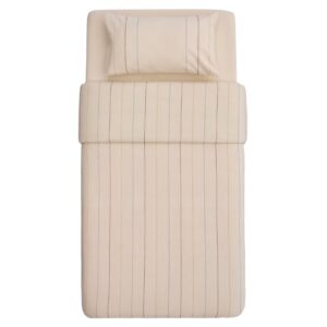 B&iacute;l&aacute; bavlněn&aacute; sada povlečen&iacute; Kave Home Indani 70 x 140 cm