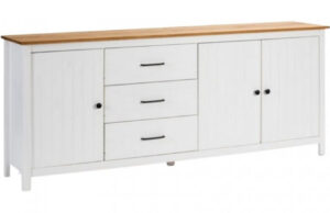 B&iacute;l&aacute; borovicov&aacute; komoda Marckeric Miranda 190 x 40 cm