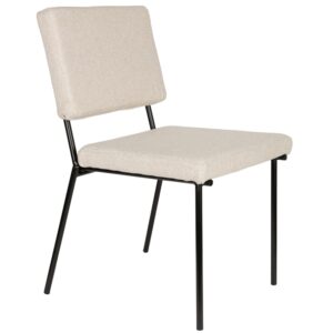 B&iacute;l&aacute; čalouněn&aacute; j&iacute;deln&iacute; židle ZUIVER FELLOW