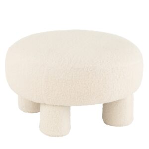 B&iacute;l&aacute; čalouněn&aacute; stolička J-line Benny 28 cm