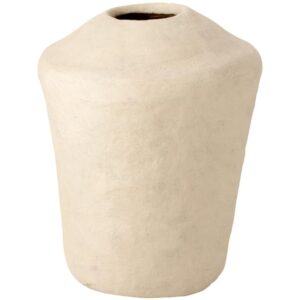 B&iacute;l&aacute; dekorativn&iacute; v&aacute;za J-Line Mache 63 cm