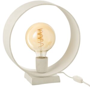 B&iacute;l&aacute; hlin&iacute;kov&aacute; stoln&iacute; lampa J-line Musha