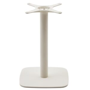 B&iacute;l&aacute; kovov&aacute; podnož k barov&eacute;mu stolu Kave Home Dina 70