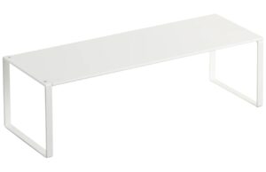 B&iacute;l&aacute; kovov&aacute; police na boty Yamazaki Frame 34/60 x 12 cm