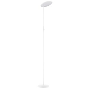 B&iacute;l&aacute; kovov&aacute; stojac&iacute; LED lampa Nova Luce Notos 205 cm