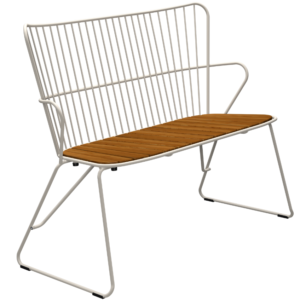 B&iacute;l&aacute; kovov&aacute; zahradn&iacute; lavice HOUE Paon