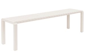 B&iacute;l&aacute; kovov&aacute; zahradn&iacute; lavice ZUIVER VONDEL 175 x 45 cm