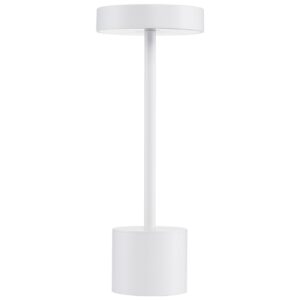 B&iacute;l&aacute; kovov&aacute; zahradn&iacute; stoln&iacute; LED lampa Nova Luce Fumo