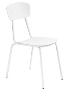 B&iacute;l&aacute; kovov&aacute; zahradn&iacute; židle MARA SIMPLE OUTDOOR