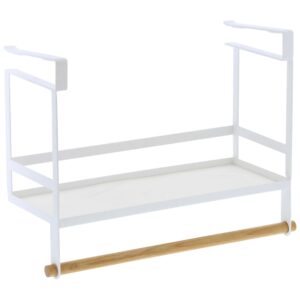 B&iacute;l&aacute; kovov&aacute; z&aacute;věsn&aacute; polička na kořenky Yamazaki Tosca 32