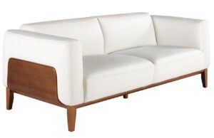 B&iacute;l&aacute; kožen&aacute; trojm&iacute;stn&aacute; pohovka Angel Cerd&aacute; No. 6115