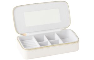 B&iacute;l&aacute; koženkov&aacute; &scaron;perkovnice J-line Jewly 24 x 11