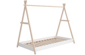 B&iacute;l&aacute; lakovan&aacute; dětsk&aacute; postel Marckeric Trufa 90 x 200 cm