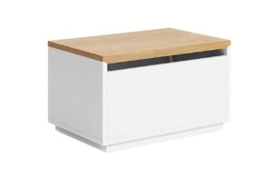 B&iacute;l&aacute; lakovan&aacute; komoda Kave Home Abilen 60 x 40 cm