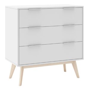 B&iacute;l&aacute; lakovan&aacute; komoda Marckeric Campus 80 x 40 cm