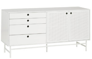 B&iacute;l&aacute; lakovan&aacute; komoda Teulat Punto 150 x 47 cm