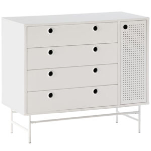 B&iacute;l&aacute; lakovan&aacute; komoda Teulat Punto 97 x 45 cm