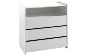 B&iacute;l&aacute; lakovan&aacute; komoda Vipack Kiddy 90 x 47 cm