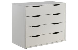 B&iacute;l&aacute; lakovan&aacute; komoda Vipack Pino 85