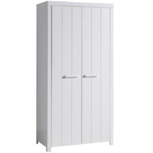 B&iacute;l&aacute; lakovan&aacute; &scaron;atn&iacute; skř&iacute;ň Vipack Erik 205 x 100 cm