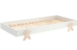 B&iacute;l&aacute; lakovan&aacute; stohovateln&aacute; postel Vipack Modulo Smiley 90 x 200 cm