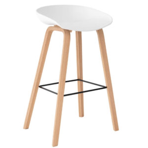 B&iacute;l&aacute; plastov&aacute; barov&aacute; židle Somcasa Ronie 76 cm