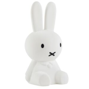 B&iacute;l&aacute; plastov&aacute; dětsk&aacute; LED lampa Mr. Maria Miffy 30 cm