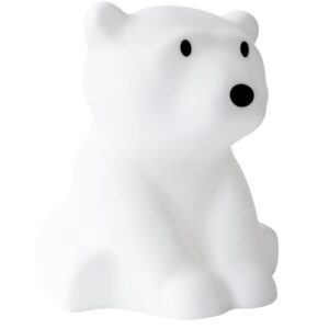 B&iacute;l&aacute; plastov&aacute; dětsk&aacute; LED lampa Mr. Maria Nanuk 42 cm