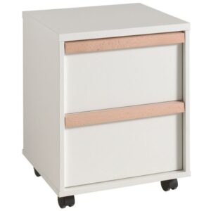 B&iacute;l&aacute; poj&iacute;zdn&aacute; skř&iacute;ňka se z&aacute;suvkami Vipack Londen 48