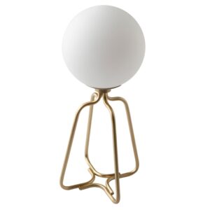 B&iacute;l&aacute; skleněn&aacute; stoln&iacute; lampa Angel Cerd&aacute; No. 8049