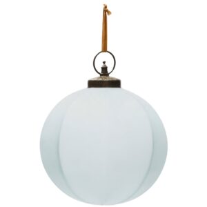 B&iacute;l&aacute; skleněn&aacute; v&aacute;nočn&iacute; ozdoba Kave Home Talve 20 cm