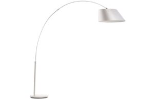 B&iacute;l&aacute; stojac&iacute; lampa ZUIVER ARC
