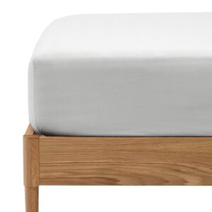 B&iacute;l&eacute; bavlněn&eacute; prostěradlo Kave Home Teia 180 x 200 cm