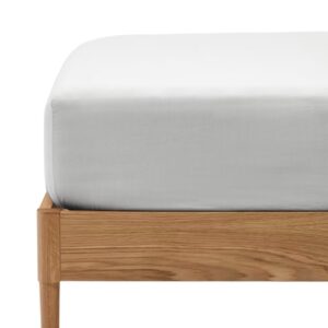 B&iacute;l&eacute; bavlněn&eacute; prostěradlo Kave Home Teia 90 x 200 cm