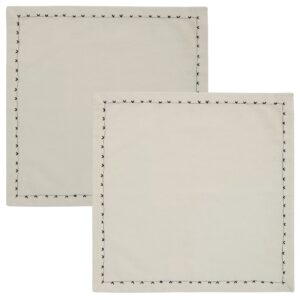 B&iacute;l&eacute; bavlněn&eacute; ubrousky Kave Home Olim