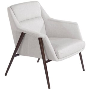 B&iacute;l&eacute; čalouněn&eacute; křeslo Angel Cerd&aacute; No. 5010