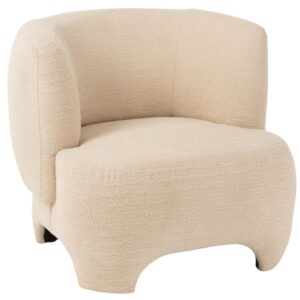 B&iacute;l&eacute; čalouněn&eacute; křeslo J-line Seana