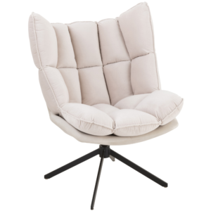 B&iacute;l&eacute; čalouněn&eacute; otočn&eacute; křeslo J-line Handiet