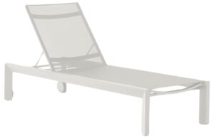 B&iacute;l&eacute; hlin&iacute;kov&eacute; zahradn&iacute; leh&aacute;tko Kave Home Canutells