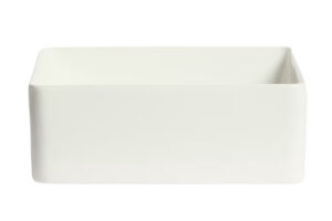 B&iacute;l&eacute; keramick&eacute; umyvadlo na desku Kave Home Ovara 36