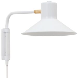 B&iacute;l&eacute; kovov&eacute; n&aacute;stěnn&eacute; světlo Kave Home Aria 36 cm