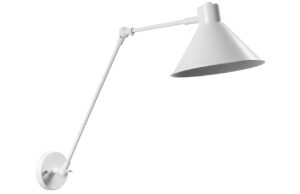 B&iacute;l&eacute; kovov&eacute; n&aacute;stěnn&eacute; světlo Kave Home Dione