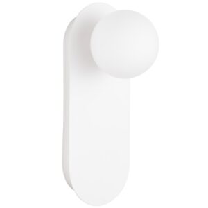 B&iacute;l&eacute; kovov&eacute; n&aacute;stěnn&eacute; světlo Nova Luce Blob